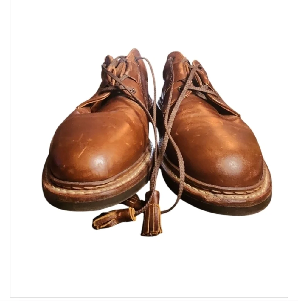 Mens Johnston & Murphy Passport Tassel Brown Leather Oxford Shoes 9.5 Old Money - Picture 5 of 9